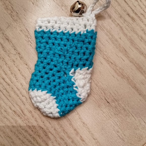 Sky Blue Sock Christmas Ornament - Picture 1 of 2